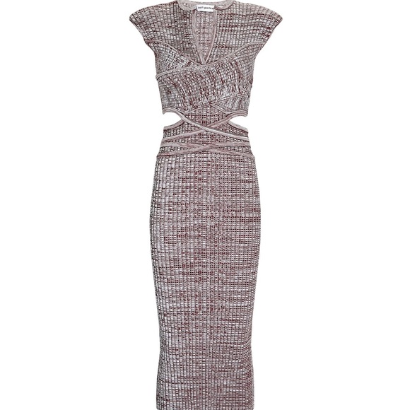 SELF-PORTRAIT
Crossover Rib Knit Midi Dress Size L - Picture 4 of 15